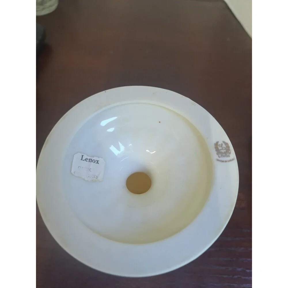 Vintage Lenox Classic Collection Bone China With Gold Trim Fluted Candlestick...